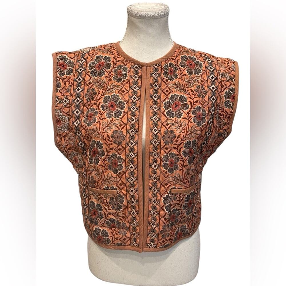 LLANI / free people Bohemian Boho Cropped Vest Size:S